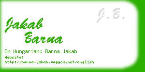 jakab barna business card